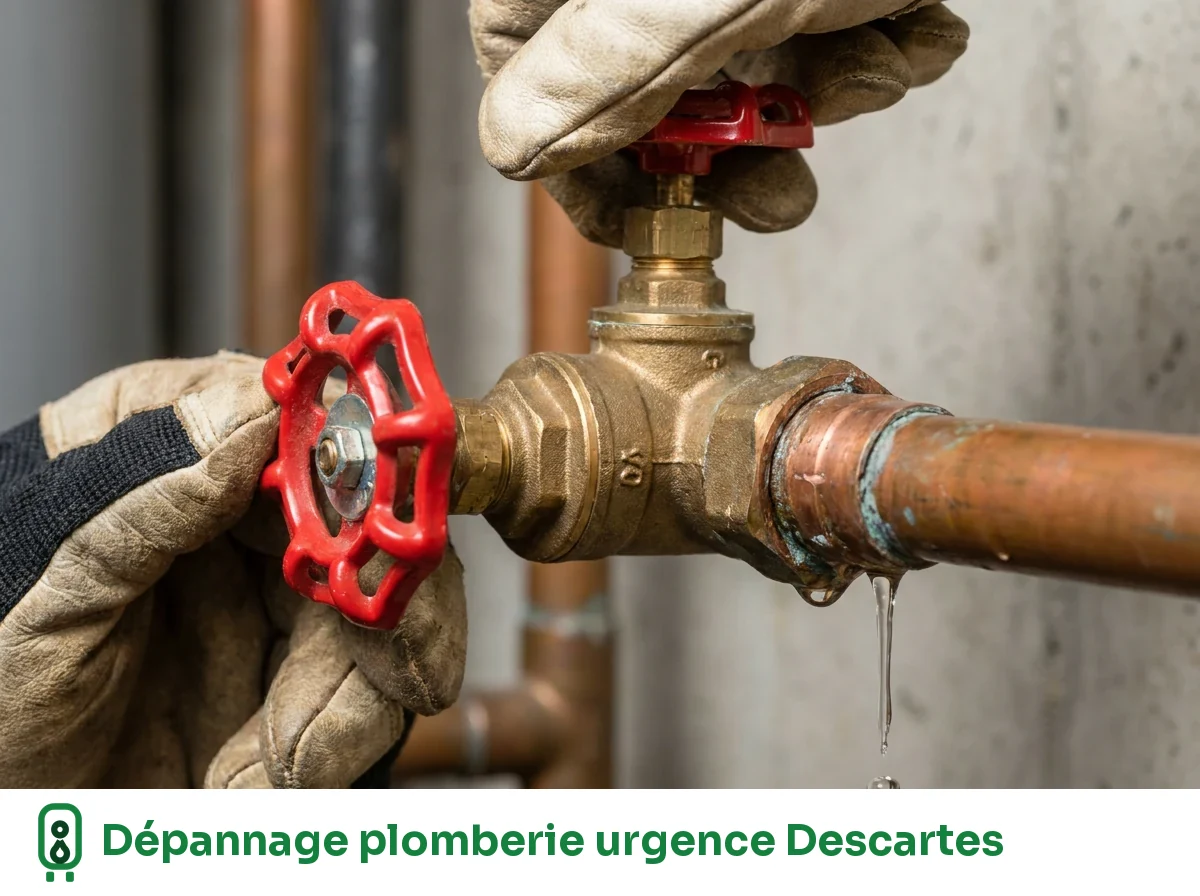 Dépannage plomberie urgence à Descartes