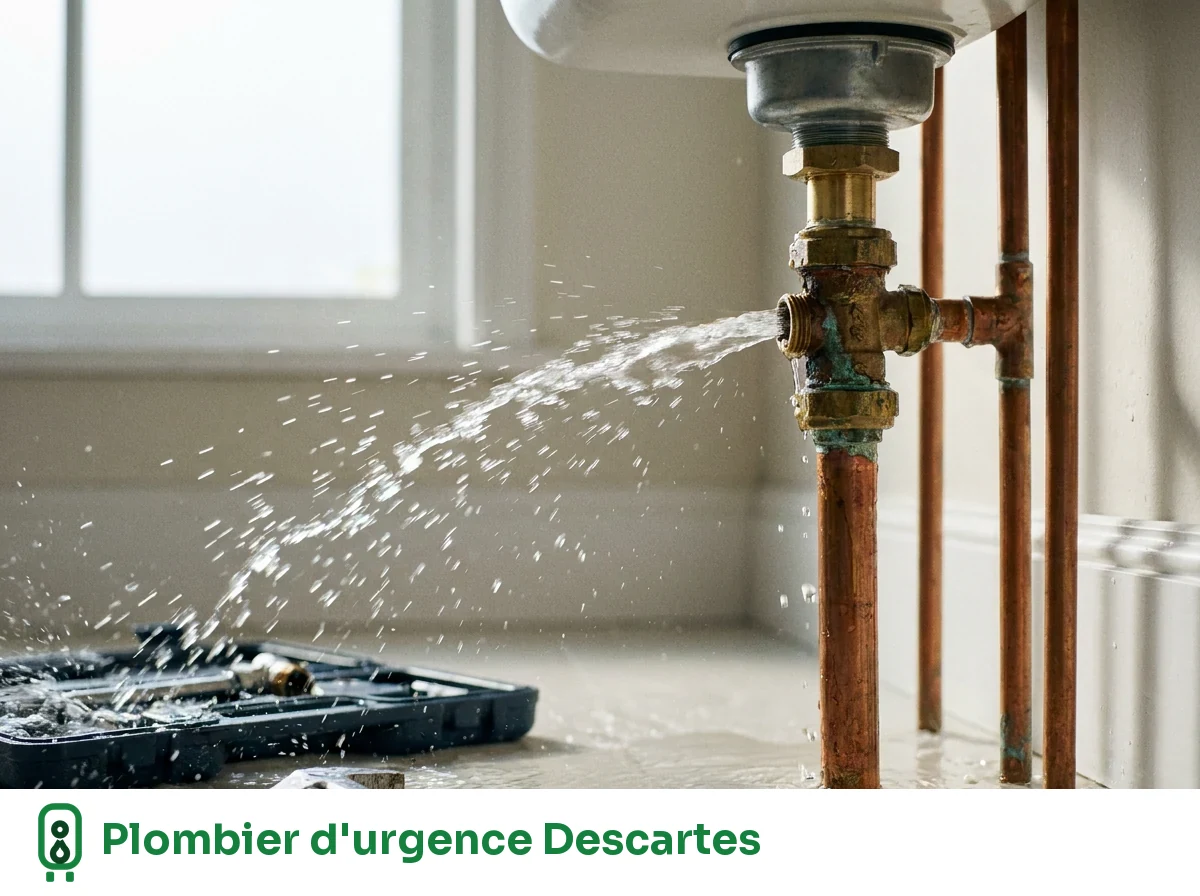 Plombier d'urgence à Descartes