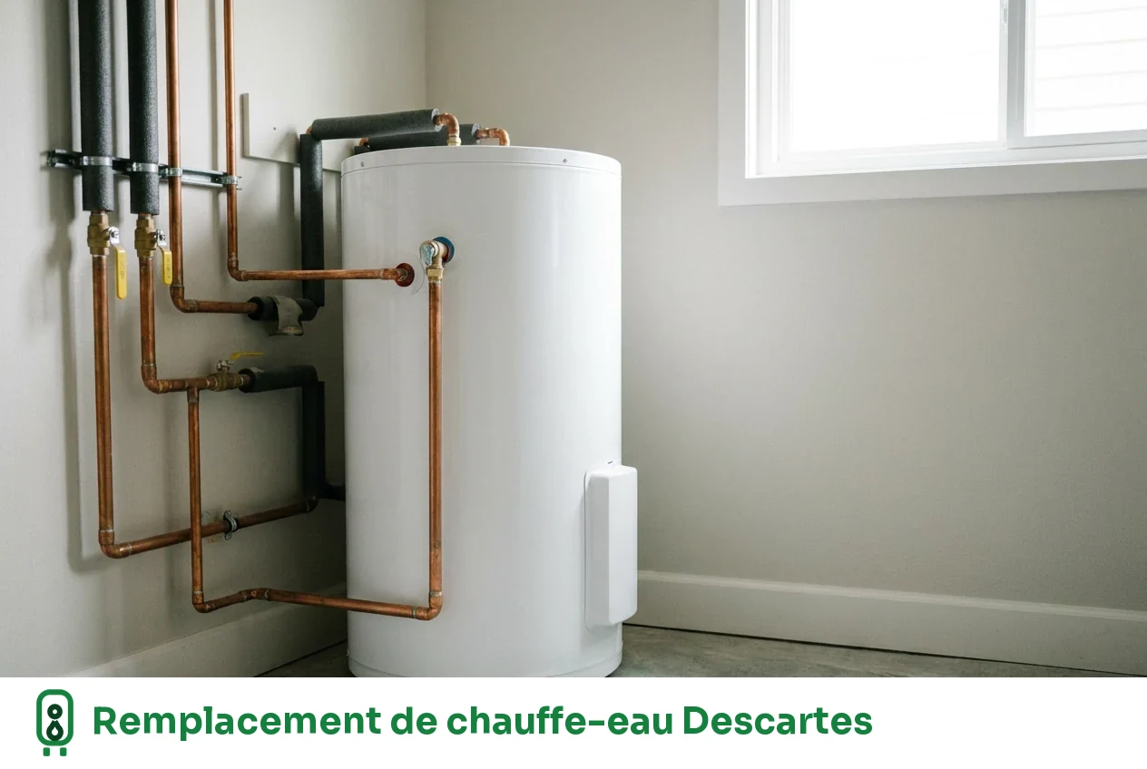 Remplacement de chauffe-eau à Descartes