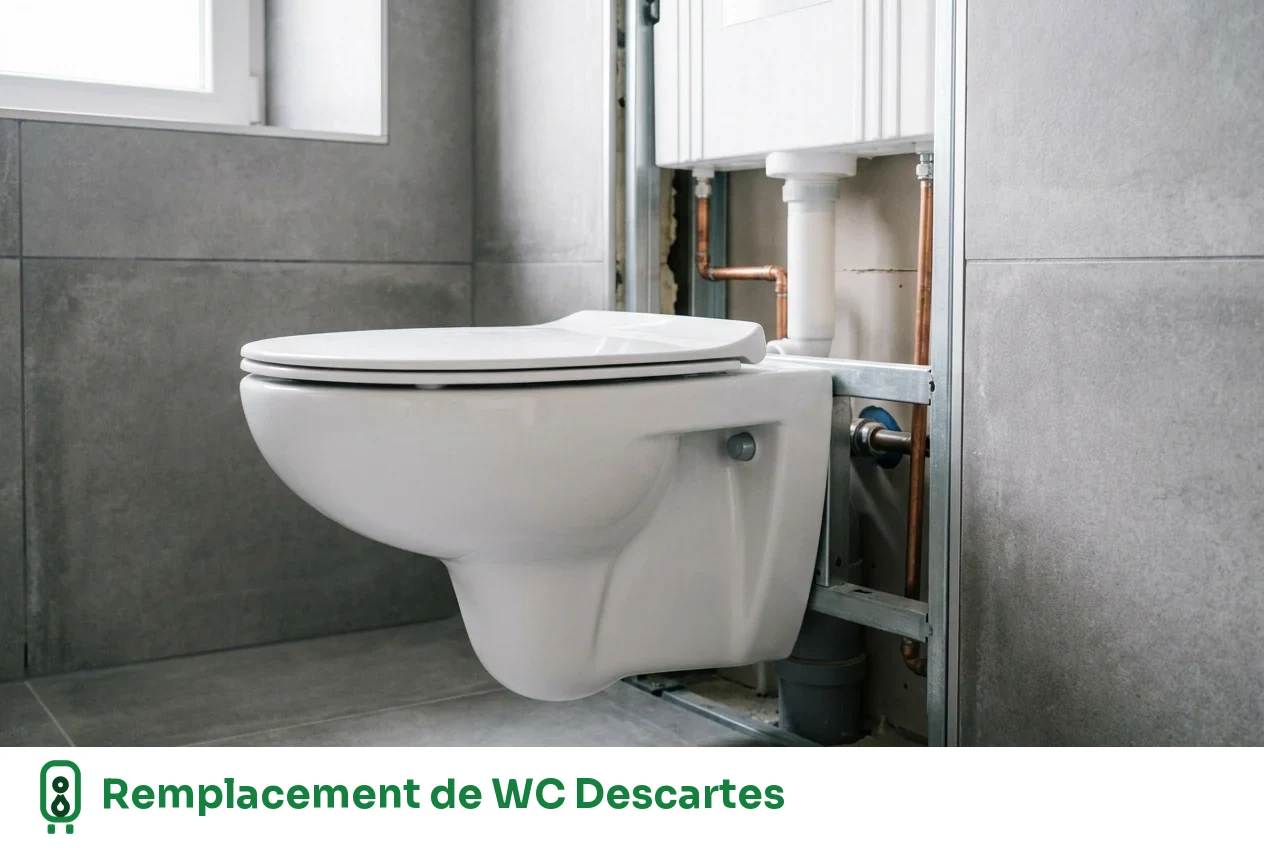 Remplacement de WC à Descartes